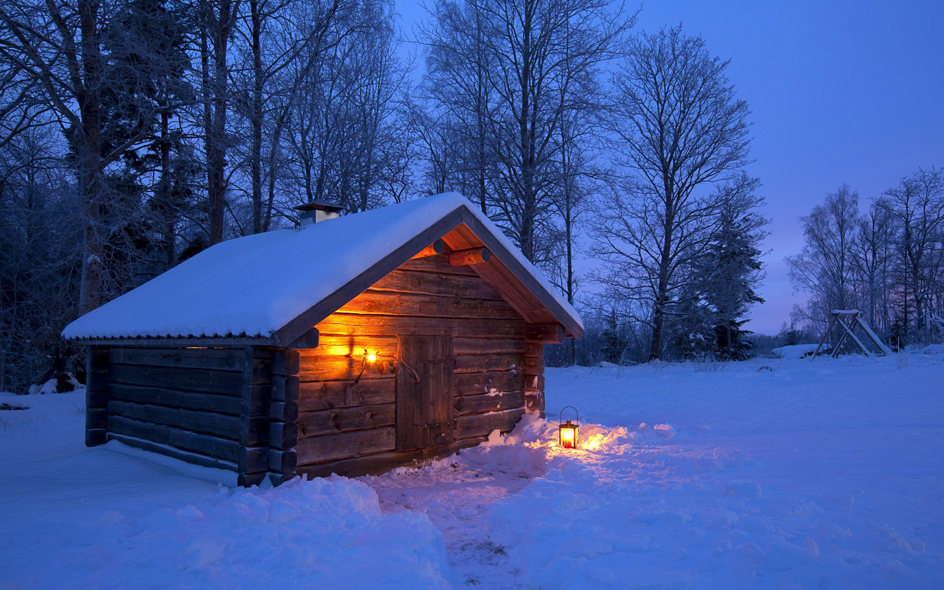 夜晚雪景壁纸冬天唯美夜晚雪景桌面壁纸 唯一图库